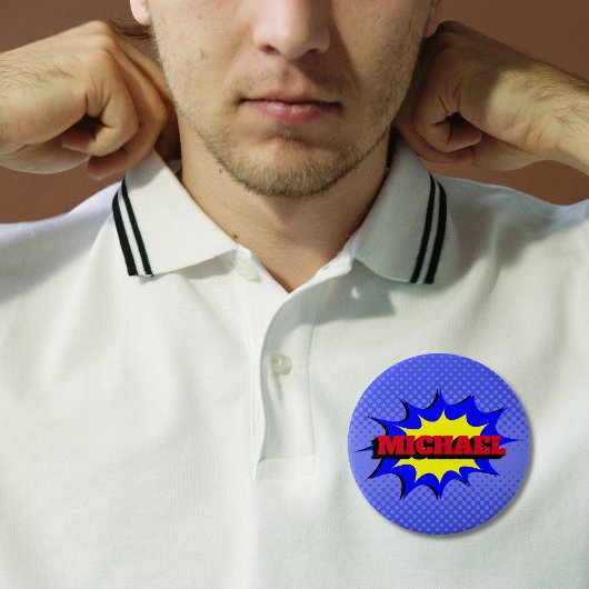 スーパーヒーローキッズ漫画パーソナライズされたブック名 缶バッジ