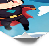 スーパーヒーローキッズ飛んでいるハイ ポスター (コーナー)