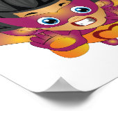 スーパーヒーローキッド飛んでいるデジタルアート | 印刷可能芸術 ポスター (角)