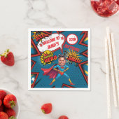 スーパーヒーローキャラチャーアクションパック少年の誕生日 スタンダードカクテルナプキン (インサイチュ)