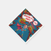 スーパーヒーローキャラチャーアクションパック少年の誕生日 スタンダードカクテルナプキン (角)