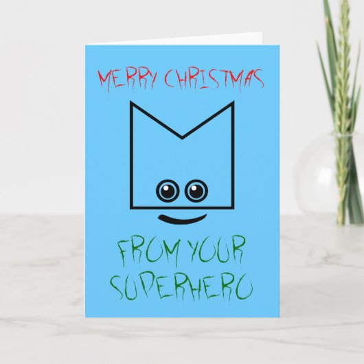 スーパーヒーロークリスマスカード シーズンカード (正面)
