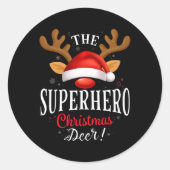 スーパーヒーロークリスマスディアーパシズクリスマスファミリーマッチング ラウンドシール (正面)