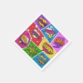 スーパーヒーローゲーマー漫画ブックデザイン紙ナプキン スタンダードカクテルナプキン (角)