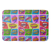 スーパーヒーローゲーマー漫画本デザインバスマット バスマット (正面)