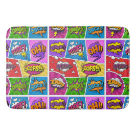 スーパーヒーローゲーマー漫画本デザインバスマット バスマット