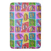 スーパーヒーローゲーマー漫画本デザインバスマット バスマット (正面縦)