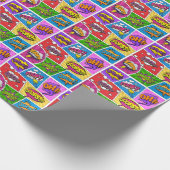 スーパーヒーローゲーマー漫画本デザイン包装紙 ラッピングペーパー (角)