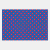 スーパーヒーローコミックのジグザグドットスターズカラフルファン ラッピングペーパーシート (正面2)