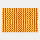 スーパーヒーローコミックのジグザグドットスターズカラフルファン ラッピングペーパーシート (正面)