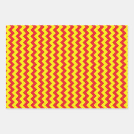 スーパーヒーローコミックのジグザグドットスターズカラフルファン ラッピングペーパーシート