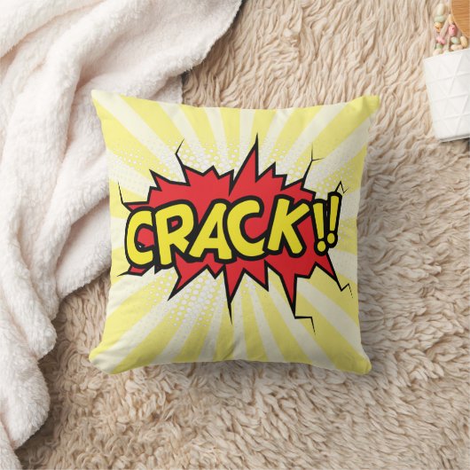 スーパーヒーローコミックブッククラック風刺画 クッション (ブランケット)