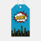 スーパーヒーローサンキューラベル、スーパーヒーローメッセージカード ギフトタグ (裏面)