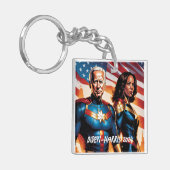 スーパーヒーロージョーバイデン氏とカマラハリス キーホルダー (正面左)