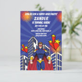 スーパーヒーロースカイラインボーイバースデーパーティーの招待 招待状 (スタンド正面)