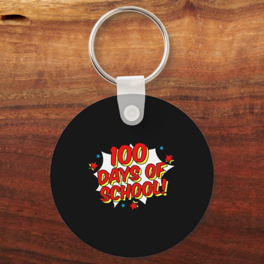 スーパーヒーロースタイルハッピー100th学校の100日 キーホルダー (正面)