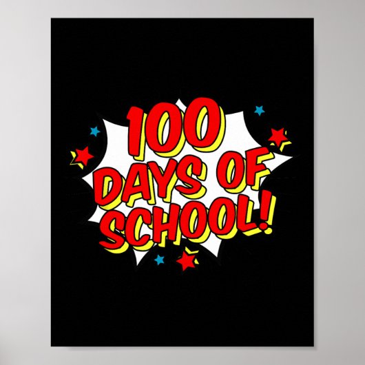 スーパーヒーロースタイルハッピー100th学校の100日 ポスター (正面)