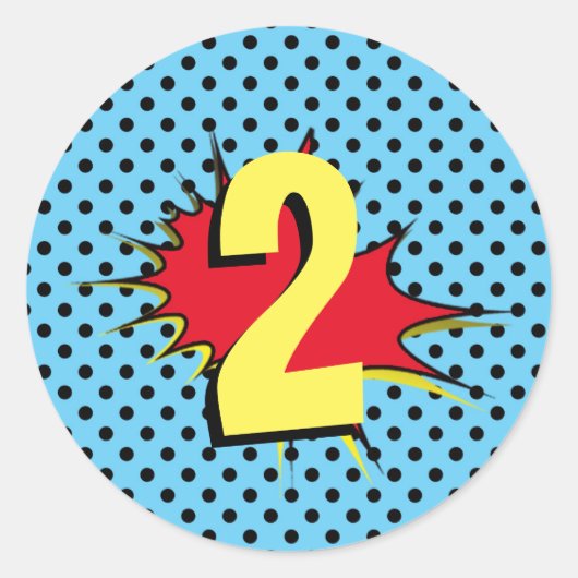 スーパーヒーロースティッカー ラウンドシール (正面)