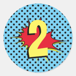 スーパーヒーロースティッカー ラウンドシール