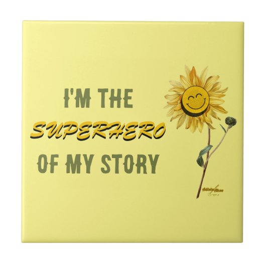 スーパーヒーローセラミックタイルby詩人アディラ・アコー タイル (正面)