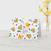 スーパーヒーローチキン カード (黄色い花)