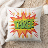 スーパーヒーローテーマ3歳の子供ハッピーバースデー クッション (ブランケット)