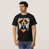 スーパーヒーロードッグポートレート | Beagle Tシャツ (正面フル)