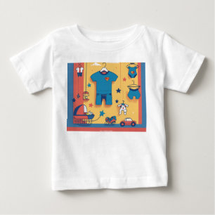 「スーパーヒーロードリームスベビーモバイル – ミニマリストTシャツ ベビーTシャツ