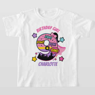 スーパーヒーローニネース誕生日ガール9thすごいガール tシャツ