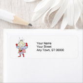 スーパーヒーローニンニクキャラクター ラベル (インサイチュ)