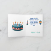 スーパーヒーローハッピーバースデーデザイン 子供へ カード (内部)