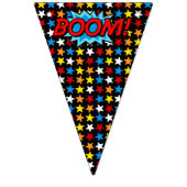 スーパーヒーローハッピーバースデーバナー バンティングフラッグ (第1の旗)