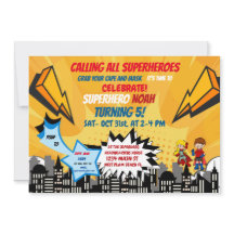 スーパーヒーローハロウィーンマンガ漫画招待状