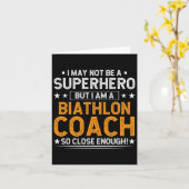 スーパーヒーローバイアスロンおもしろいコーチバイアスロンコーチフモ カード (黄色い花)