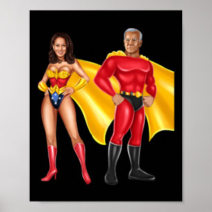 スーパーヒーローバイデン氏&amp; Kamala Harris 2021 ポスター