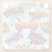 スーパーヒーローバブルパターン ガラスコースター (裏面)