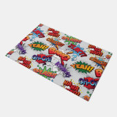 スーパーヒーローバブルパターン ドアマット (アングル)