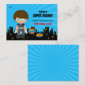 スーパーヒーローバレンタインカード – ボーイズ・アフリカ・アメリカ ノートカード (正面/裏面)