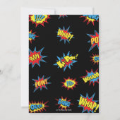 スーパーヒーローバースデーパーティーボーイガール写真写真 招待状 (裏面)