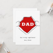 スーパーヒーローパパの父親は可愛い赤 カード (正面/裏面インサイチュ)