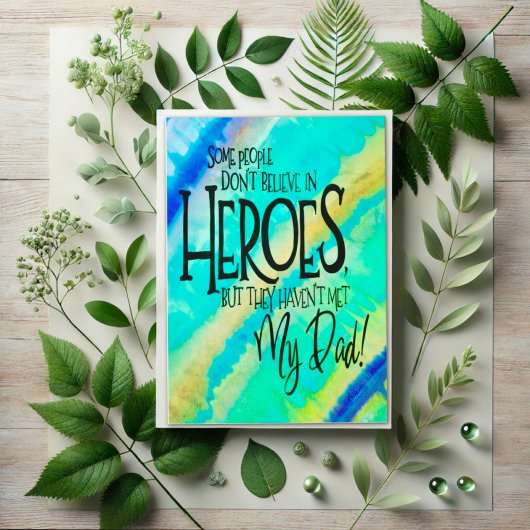 スーパーヒーローパパキュートモダンインスピレーション カード