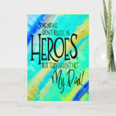 スーパーヒーローパパキュートモダンインスピレーション カード (正面)