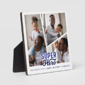 スーパーヒーローパパフォトコラージュ漫画ブックキープサケ フォトプラーク (正面)