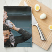 スーパーヒーローパパ漫画スピーチバブルファーザーの日 キッチンタオル (四つ折り)