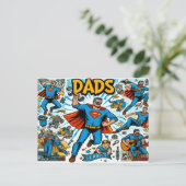 スーパーヒーローパパ漫画本スタイル シーズンポストカード (スタンド正面)