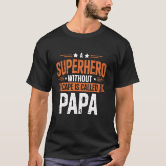 スーパーヒーローパパ父のデイギフトパパのダウグ Tシャツ