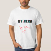 スーパーヒーローパパ父の日 Tシャツ (正面)