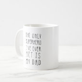 スーパーヒーローパパ誕生日マグ |父の日マグカップ コーヒーマグカップ (正面左)