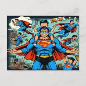 スーパーヒーローパパ シーズンポストカード (正面)