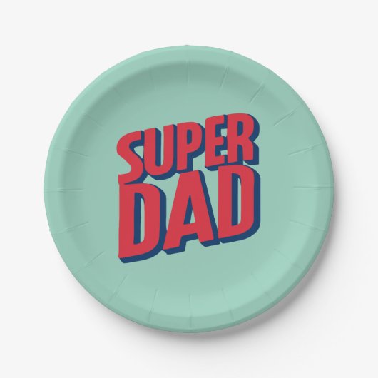 スーパーヒーローパパ ペーパープレート (正面)